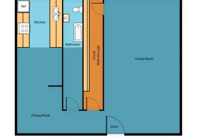 Stockbridge Apartments Ox1h, Studio, 408 Sq.Ft.
