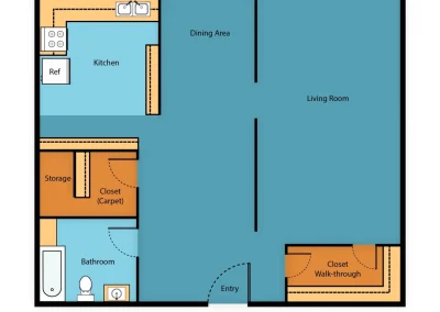 Stockbridge Apartments Ox1i, Studio, 478 Sq.Ft.